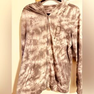 UC-Vintage-Victoria's Secret-PINK-Size L-Purple/Gray-Tie-Dye-Zip-Up-Hoodie.